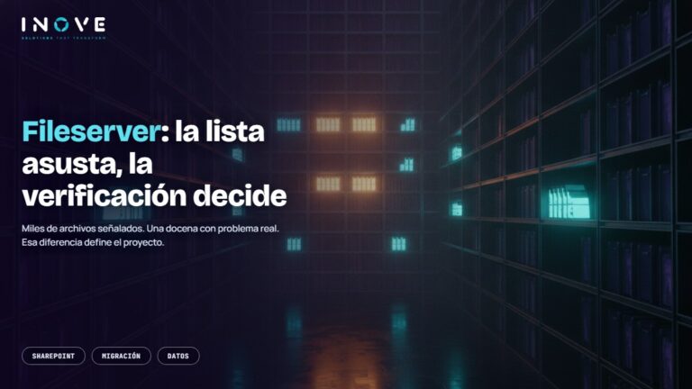 Del servidor de archivos a SharePoint: medir antes de migrar