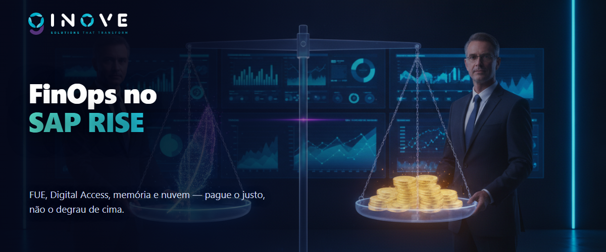 FinOps no SAP RISE: FUE, Digital Access, memória e nuvem — pague o justo, não o degrau de cima